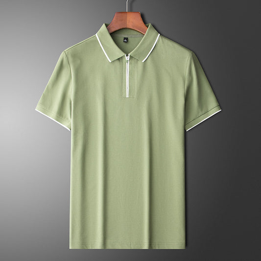 Men's Lapel Silk Business Casual Top